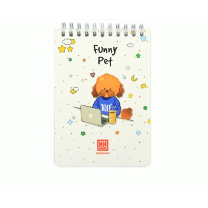 Sổ Lò Xo A5 A6 A7 Funny Pet 200 Trang (1 quyển)- Hồng Hà