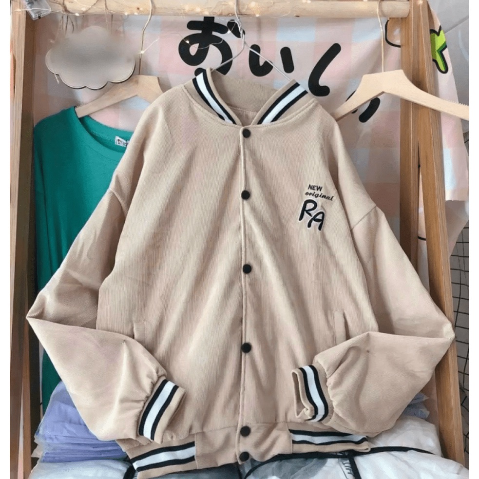 Áo Khoác Nhung Form Rộng, Kiểu Dáng Hàn Quốc Nhiều Màu Thêu AR Siêu Xinh- TP993 [NewUnisex]