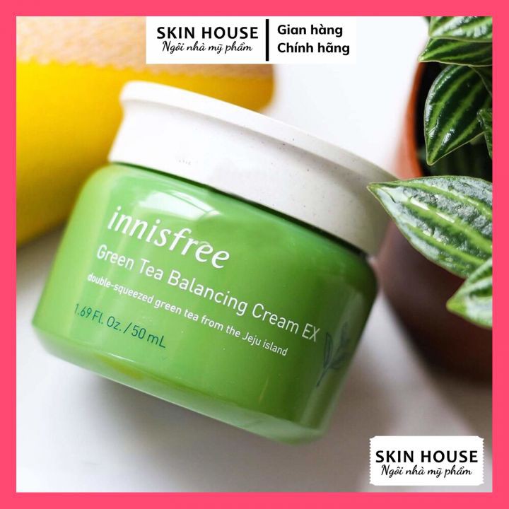 Kem Dưỡng Innisfree Trà Xanh - Kem Dưỡng Trắng Da Trà Xanh Innisfree Green Tea Balancing Cream EX