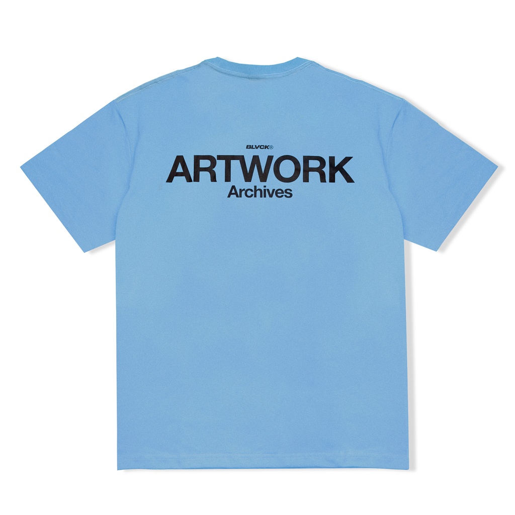 áo thun BLVCK, in họa tiết Racing Vintage T-shirt 2 màu Babyblue/ Trắng