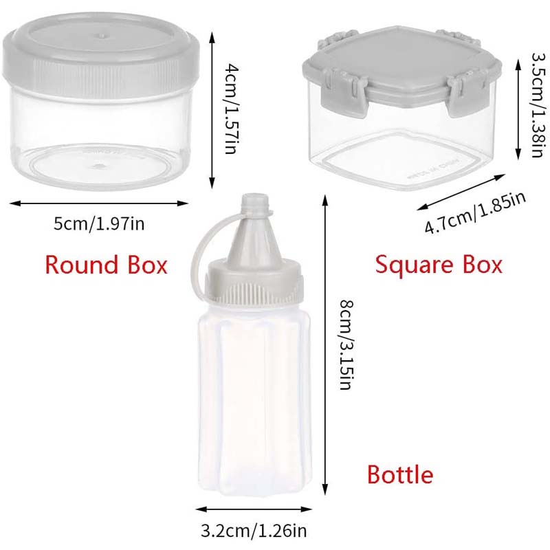 Bộ 4 Hũ Đựng Gia Vị Mini Bằng Nhựa Dạng Bóp Dễ Thương Dùng Khi Đi Dã Ngoại