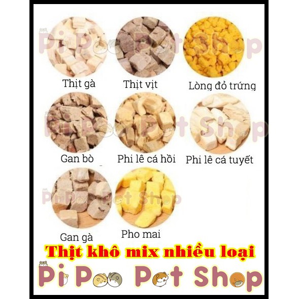 Thịt khô mix 8 loại cho Hamster và thú cưng