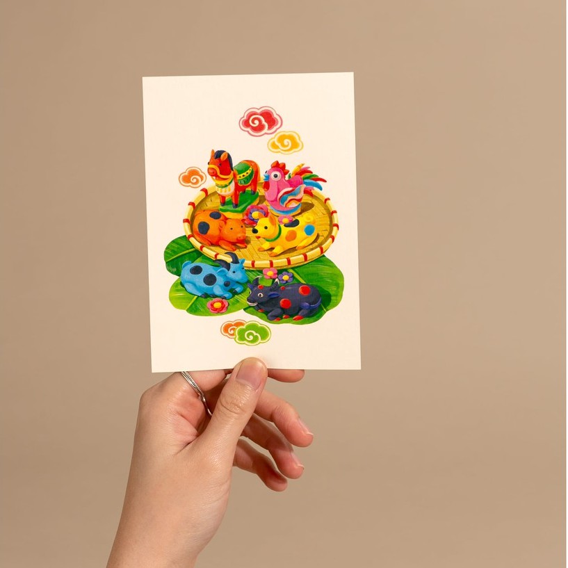 Postcard mẫu Tò He