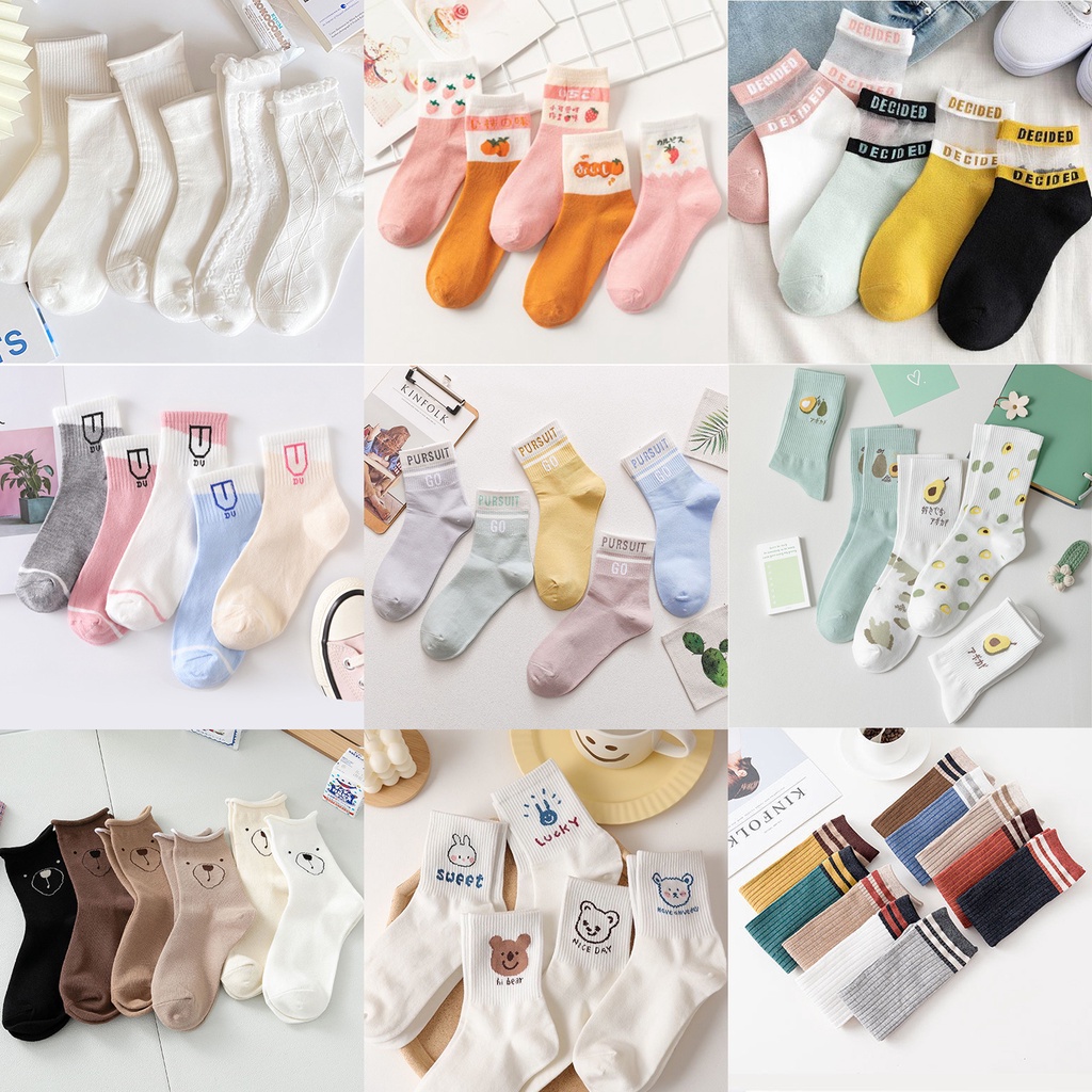 SET 3 ĐÔI TẤT VỚ CAO CỔ PHONG CÁCH HÀN QUỐC