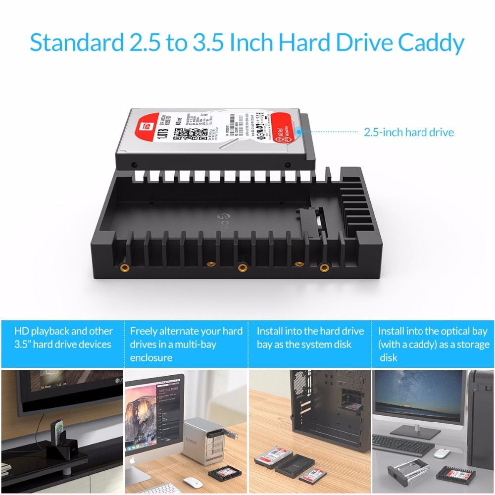 Bộ điều hợp ổ cứng ORICO 1125SS hỗ trợ SATA 3.0 HDD + SSD từ 2.5 đến 3.5 inch 7 / 9.5 / 12.5 mm chuyên dụng