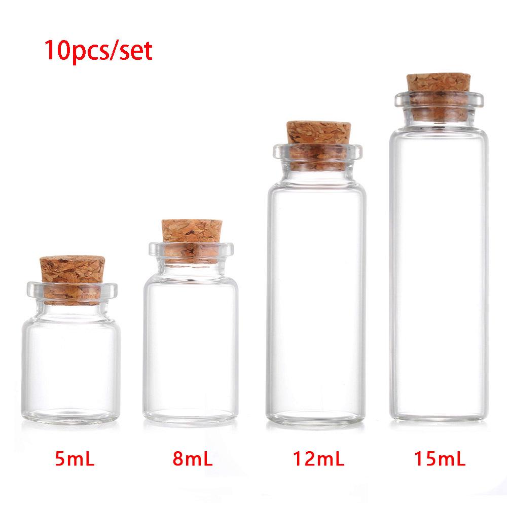Set 10 lọ thủy tinh nút bần mini dễ thương