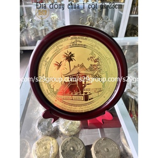 Đĩa đồng chùa một cột,đĩa quà tặng cao cấp