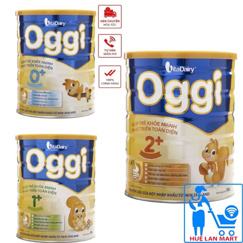 [CHÍNH HÃNG] Sữa Bột Vitadairy Oggi 0+/1+/2+ Hộp 900g (Giúp trẻ khỏe mạnh phát triển toàn diện)