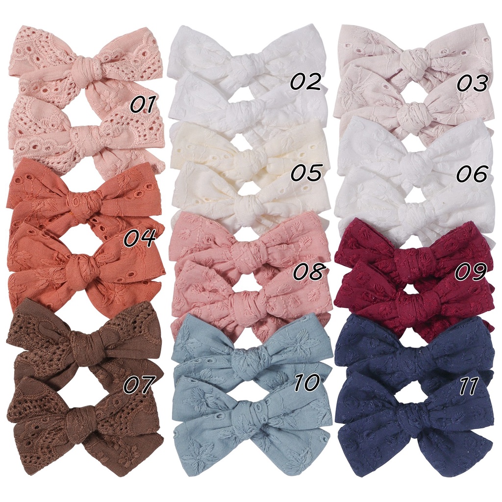 Set 2 kẹp tóc KIDSBOWS hình hoa phong cách thời trang cho bé gái