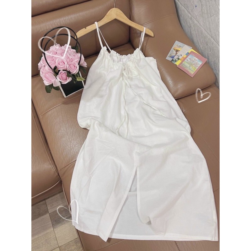 (loại 1) ĐẦM MAXI TRẮNG RÚT DÂY HỞ LƯNG (ẢNH THẬT Ở CUỐI) - HÀNG VỀ LIÊN TỤC MỖI 2 NGÀY | BigBuy360 - bigbuy360.vn