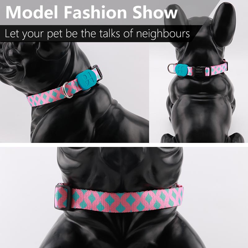 HamshMoc Vòng cổ bằng nylon mềm thoải mái có khóa an toàn họa tiết hamsa có thể điều chỉnh cỡ nhỏ/vừa cho cún cưng