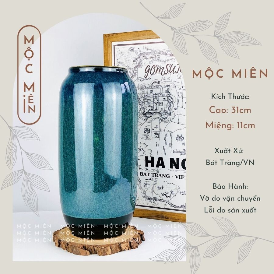 Bình hoa gốm lọ hoa men hoả biến MP decor trang trí nhiều kích cỡ, Mộc Miên gommocmien, gốm sứ bát tràng