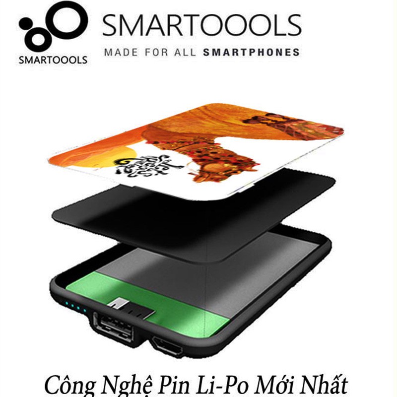 Pin Sạc Dự Phòng Độc Đáo Chính Hãng SmarToools 10000mAh Hình LET'S GO TRAVEL (Tặng Kèm Cáp)