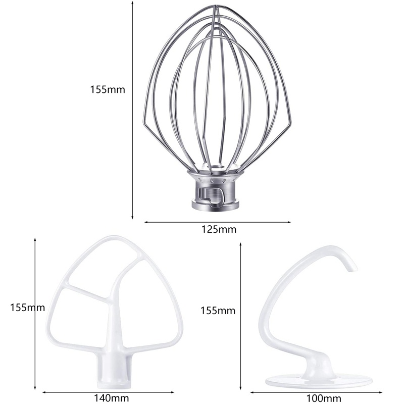 Bộ Dụng Cụ Đánh Trứng + 3 Lưỡi Dao Dẹt Mạ Vàng K45DH ,K45WW