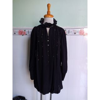 Đầm dáng suông voan đen hàng secondhand siêu đẹp