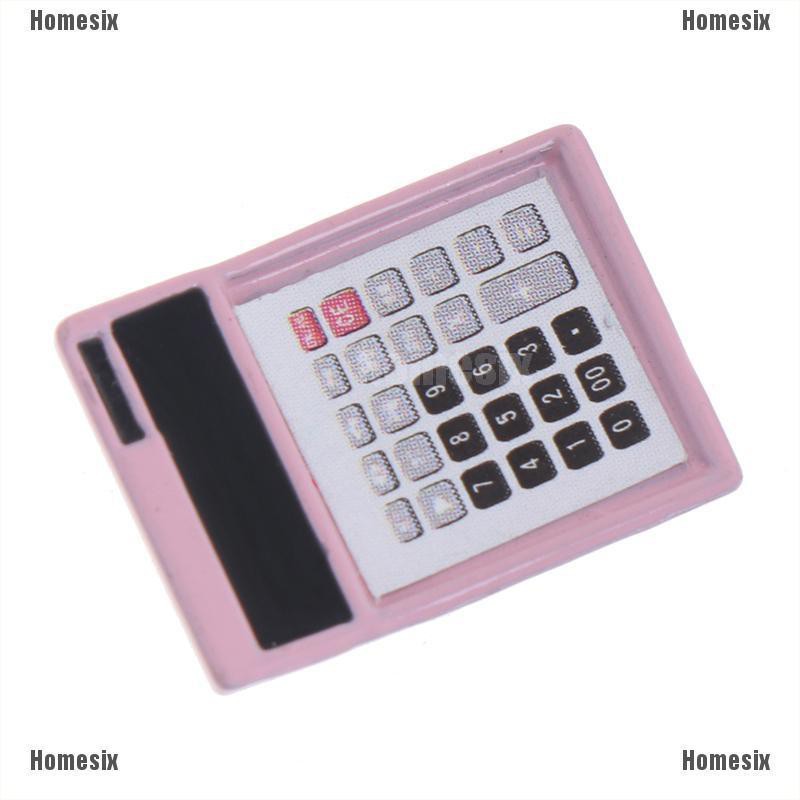 [HoMSI] 2PCS 1:12 Dollhouse Miniature Mini Calculator Model Doll Accessories Toy SUU