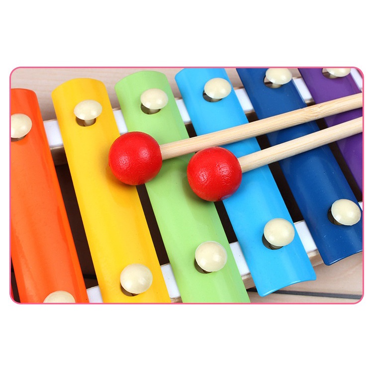 Đồ Chơi Gỗ Đàn Gõ Nhạc 8 Thanh Cho Bé - Đồ Chơi Gỗ Thông Minh &amp; Giáo Dục Giúp Bé Phát Triển