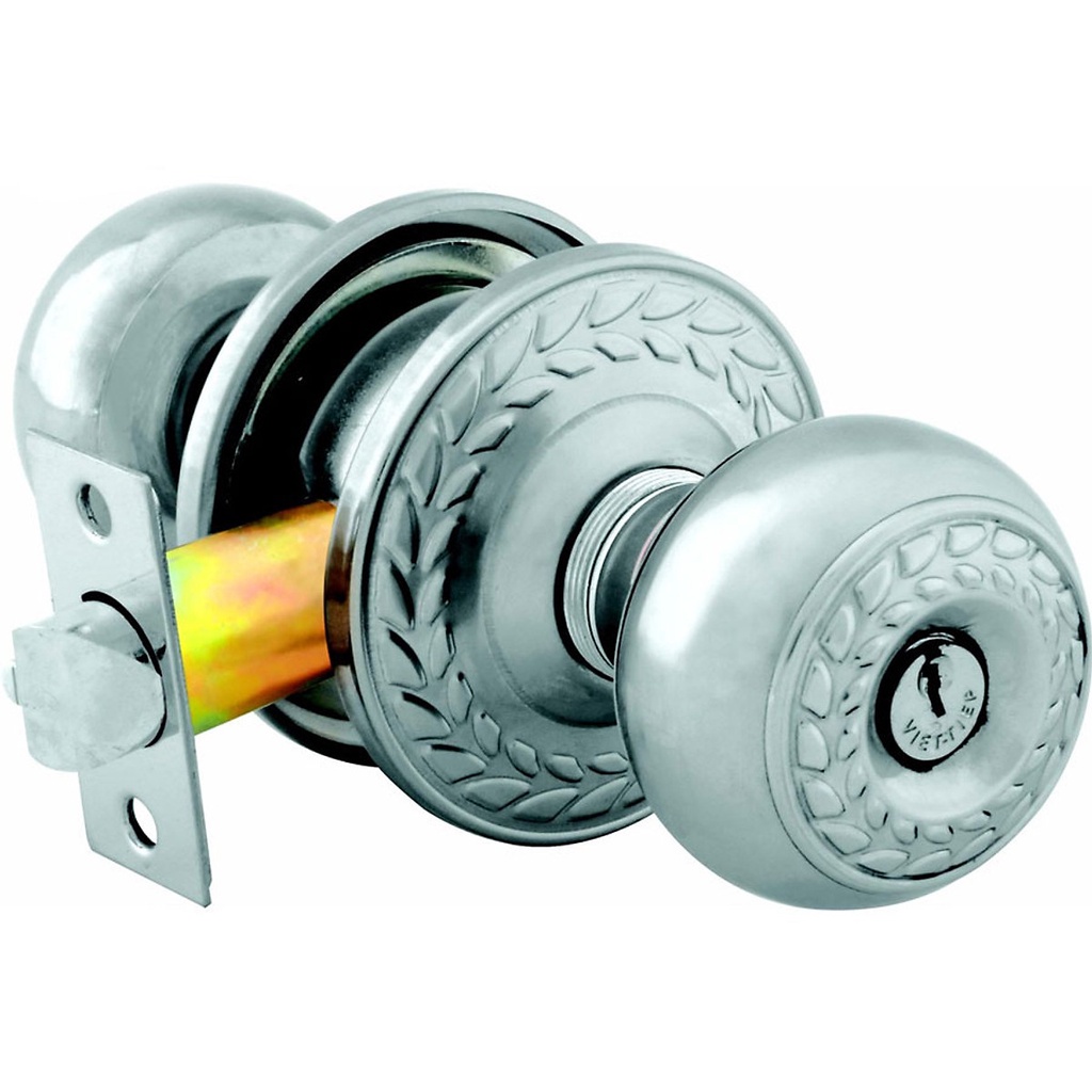 Khóa đấm việt tiệp tay nắm tròn Inox cao cấp sang trọng, Hàng Chính Hãng