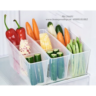 Khay vát  chia ngăn đựng đồ trong tủ lạnh INOMATA