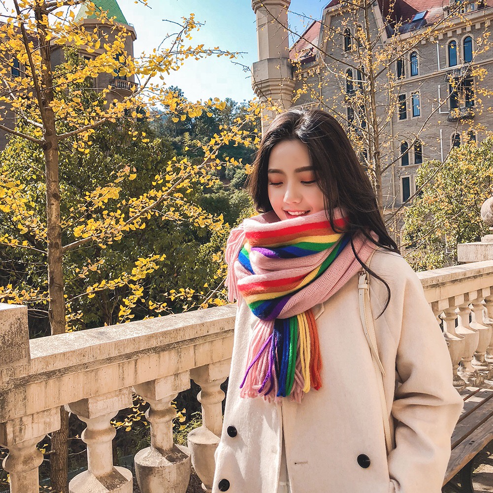 Khăn choàng len nhiều màu Khăn choàng cổ mùa đông size 190x40cm - Mã LE07