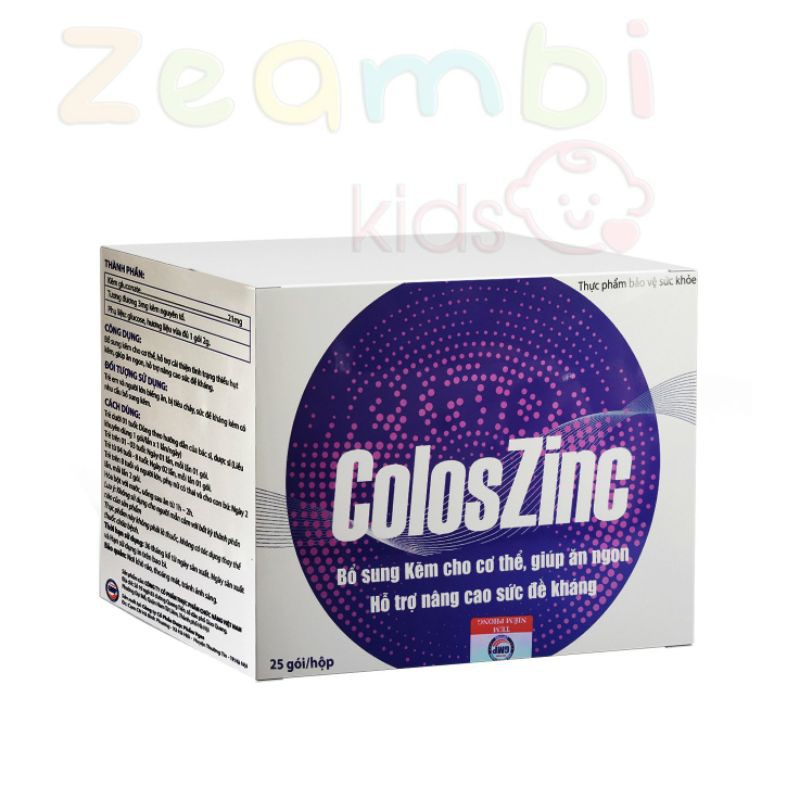 Kẽm Coloszinc, Kẽm cho bé, Kẽm hữu cơ nguyên liệu nhập khẩu