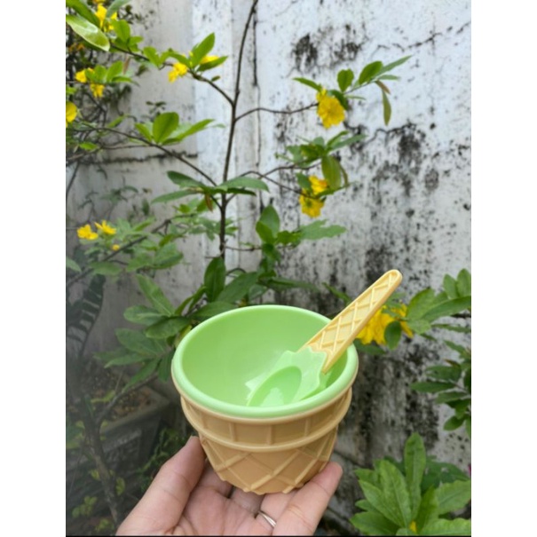Bộ chén và muỗng hình que kem cho bé