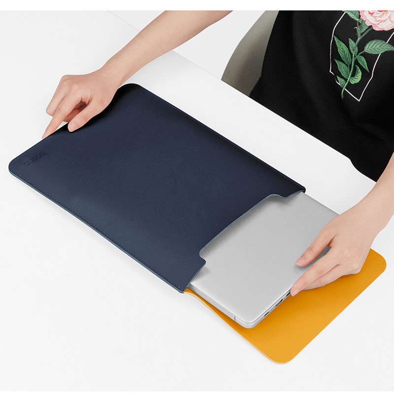 Baona/ RT Túi đựng laptop bằng da chống thấm nước dành cho Matebook Air Pro 11 12 13 14 15.6 inch