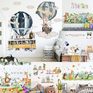 Decal dán tường cho bé, tranh dán tường Hàn Quốc sticker trang trí phòng trẻ em hình động vật [D16-1005]