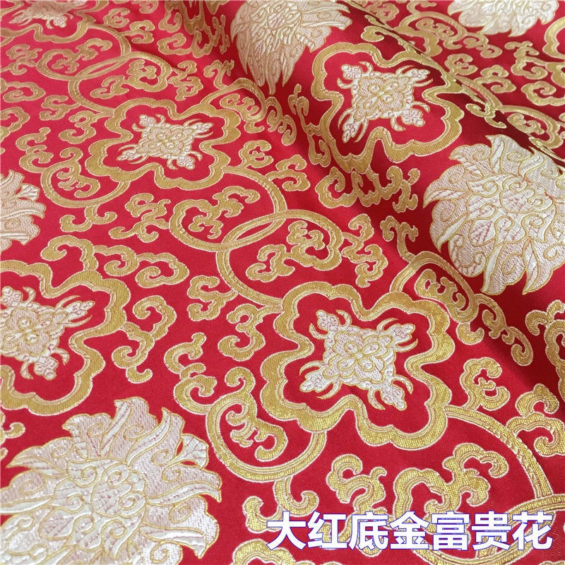 Vải Lụa Satin Họa Tiết Thổ Cẩm Dùng May Trang Phục Hán Phục / Lễ Hội Phong Cách Mới