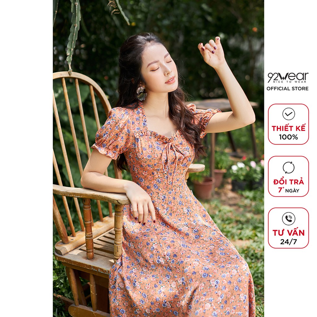 Đầm Dài Maxi 92WEAR váy đi biển đi du lịch , thoải mái mà vẫn sang trọng DMA1651