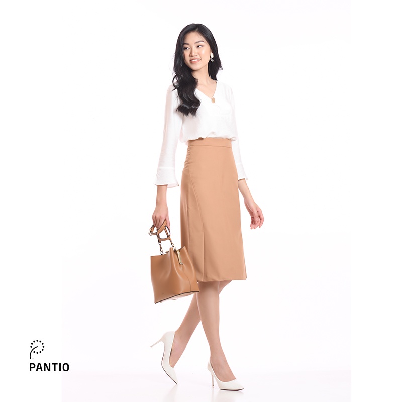 Áo sơ mi chất liệu thô mỏng dáng suông FAS52149- PANTIO