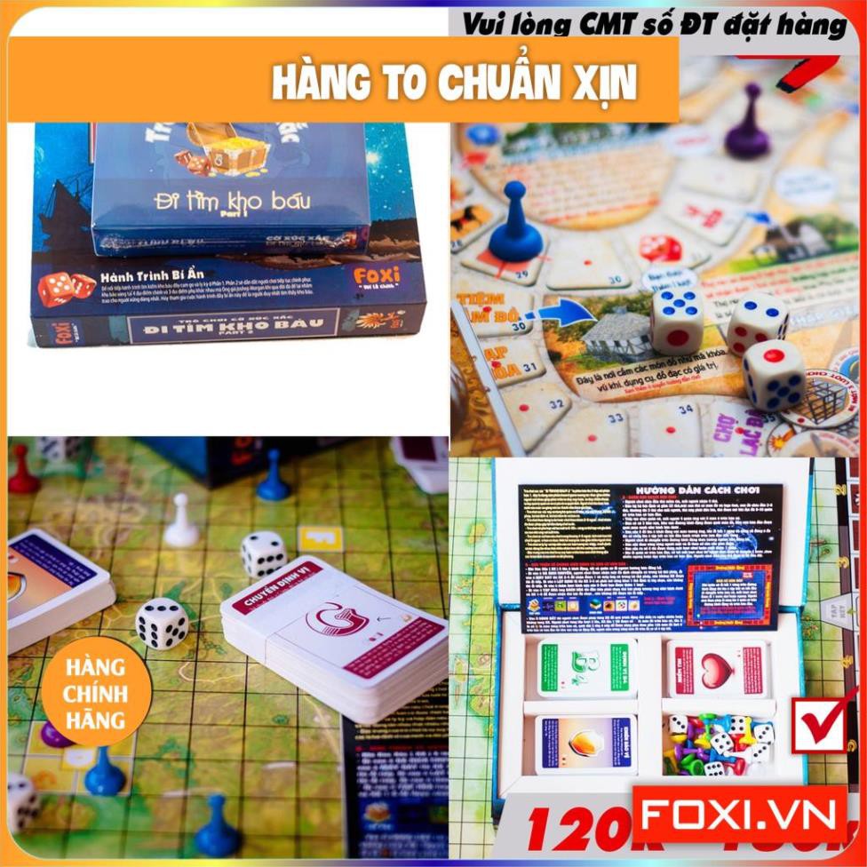 Board game-Đi tìm kho báu phần 1-Foxi-trò chơi gia đình tương tác phát triển tư duy và lý thú