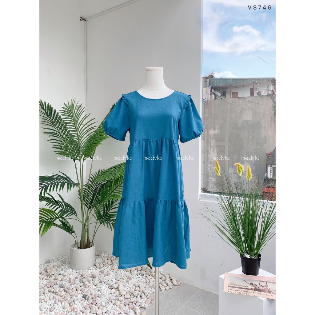 Váy bầu mùa hè xinh thiết kế babydoll mặc trong và sau sinh đi chơi, du lịch - Đầm bầu công sở dự tiệc Medyla - VS746