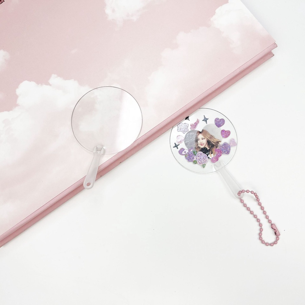 Móc Khóa Hình Quạt Trong Suốt Bằng Acrylic Độc Đáo DIY