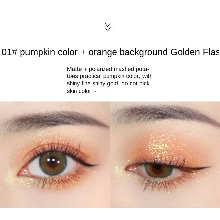 [Hàng mới về] Bảng Phấn Mắt 2 Màu Sắc Tông Lì / Cam / Bí Ngô / Trái Cây Độc Đáo | BigBuy360 - bigbuy360.vn