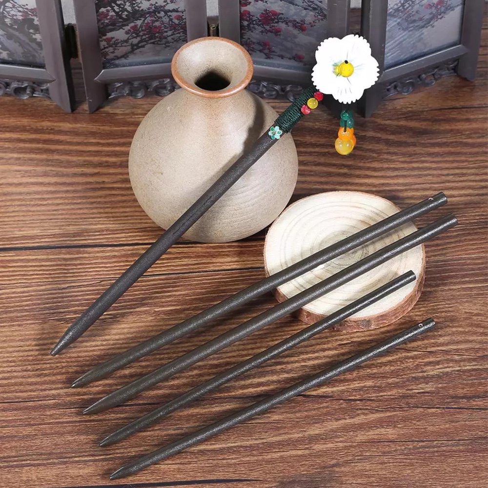 Aaron1 Set 5 Trâm Cài Tóc Bằng Gỗ 18 / 15cm Phong Cách Trung Hoa Cổ Điển