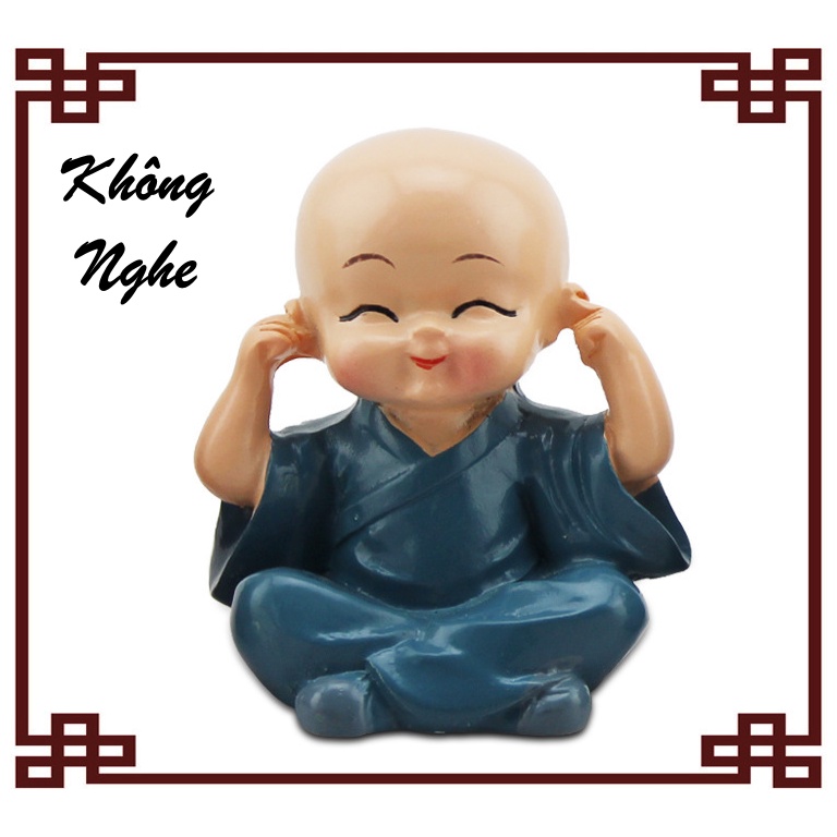Bộ 4 tượng chú tiểu tứ không an nhiên bình an