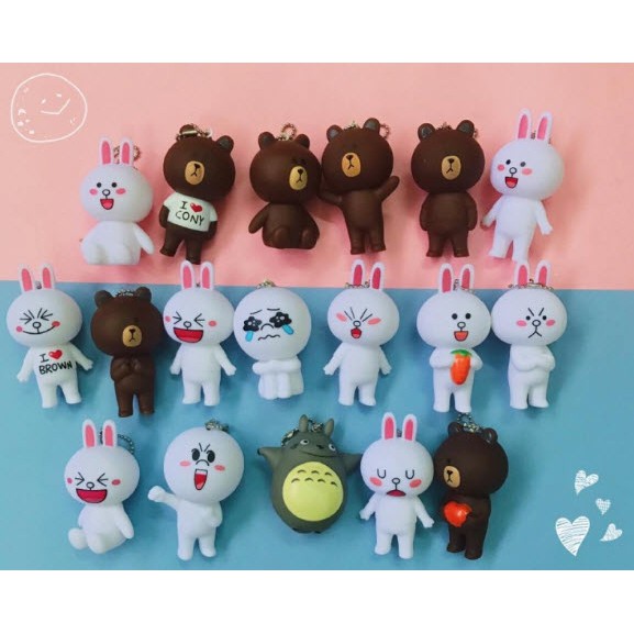 Móc khoá gấu brown thỏ cony MK61 móc khoá cute móc khoá dễ thương