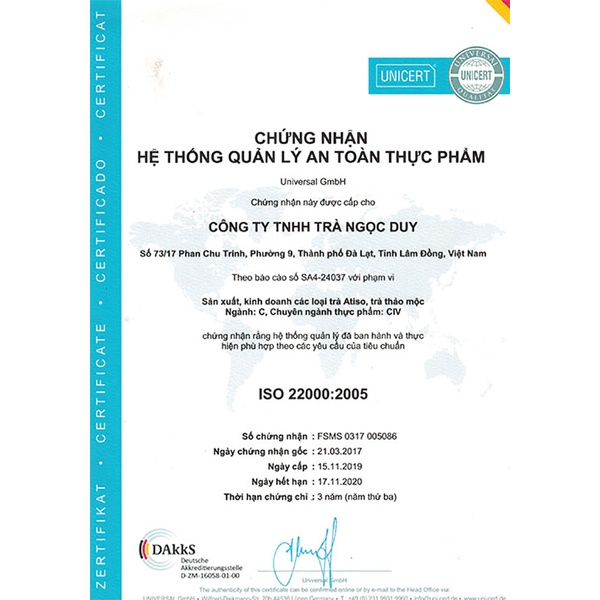 Trà Atiso túi Lọc bao bạccao cấp 50 túi zip