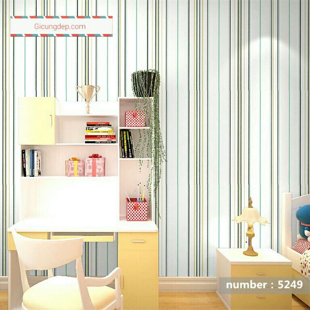 3m Giấy dán tường sọc trắng 5249