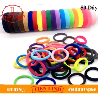 Bịch 50 chun buộc tóc đuôi ngựa cho người lớn và trẻ em