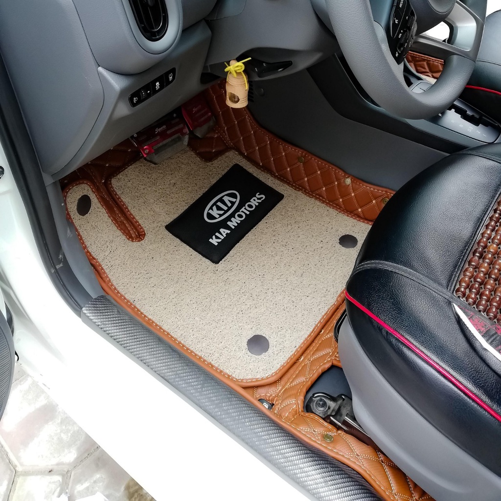 Thảm lót sàn 6D da PU cao cấp cho xe Kia Soluto