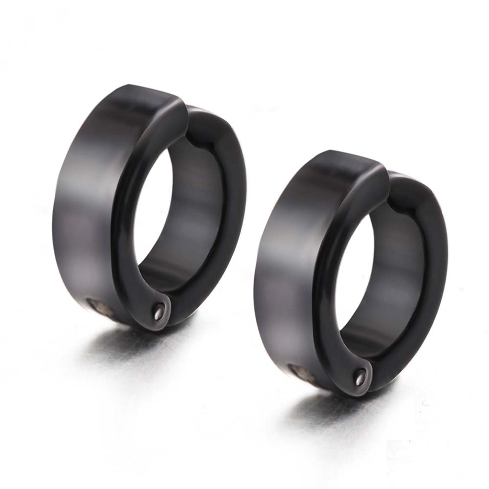 Khuyên Tai Tròn Không Cần Xỏ Lỗ Bằng Thép Không Gỉ