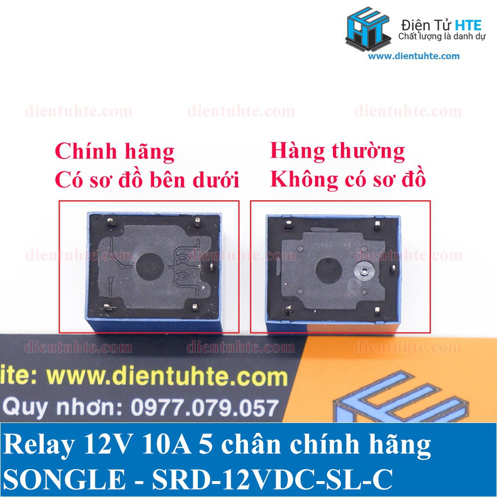 Relay 12V 10A 4 chân 5 chân SRD-12VDC chính hãng SONGLE