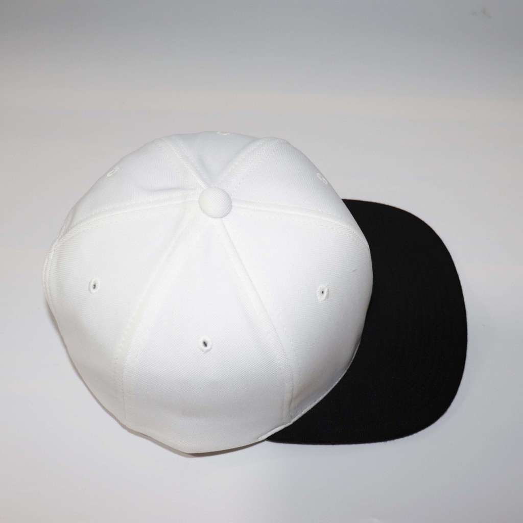 Nón NHS Snapback Trắng Kết Đen - Phong Cách Soái Ca Trơn007.