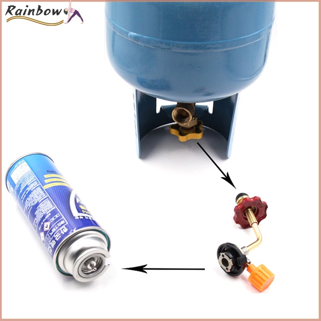 Bộ Van Chuyển Đổi Bình Gas Butane Có Thể Bơm Đầy Lại Dùng Khi Đi Cắm Trại Ngoài Trời