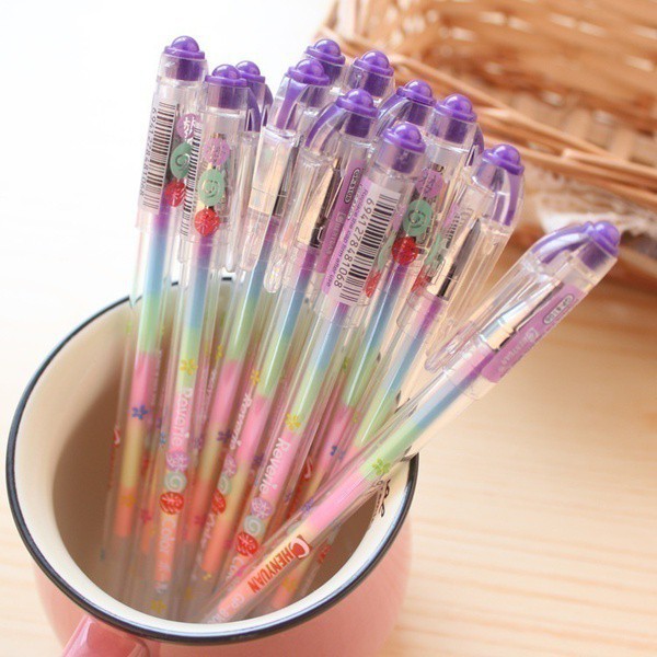 Bút mực gel 6 màu trong 1 tiện dụng chất lượng cao