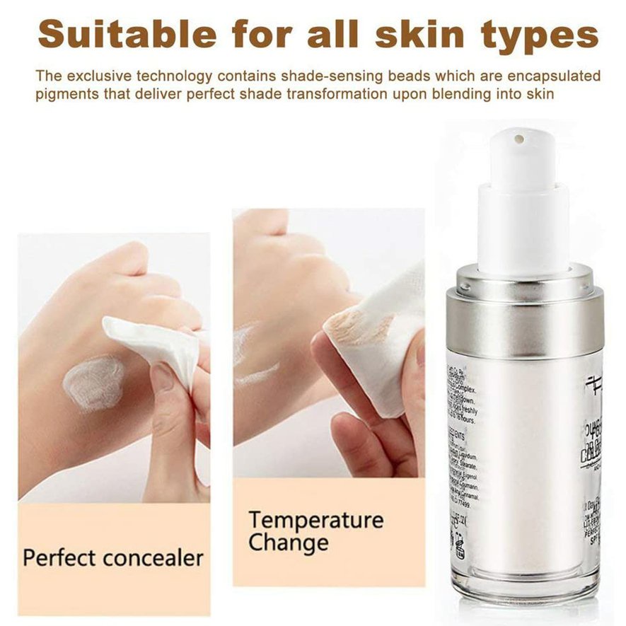 Kem nền dạng lỏng che khuyết điểm làm sáng da thay đổi màu sắc độc đáo
 | BigBuy360 - bigbuy360.vn