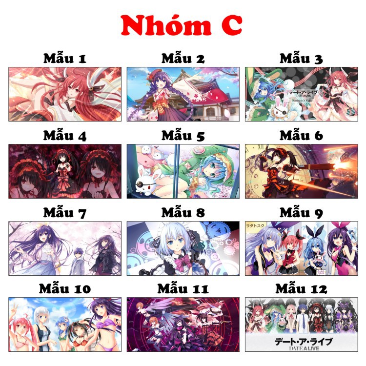 {36 Mẫu} Ly sứ in hình Anime Date A Live Kurumi, Cốc uống nước đẹp làm quà tặng đặc biệt giá trị và ý nghĩa