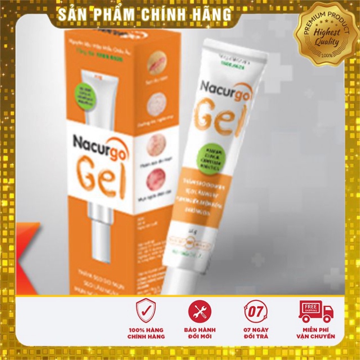 [Chính Hãng] Gel ngừa sẹo Mụn, Thâm sẹo do Mụn và Mụn ngừa diện rộng - Nacurgo Gel ( 20g)  Date mới